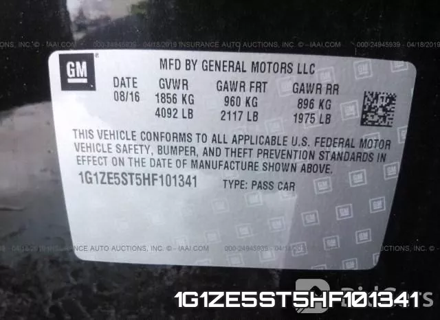1G1ZE5ST5HF101341 фото 10