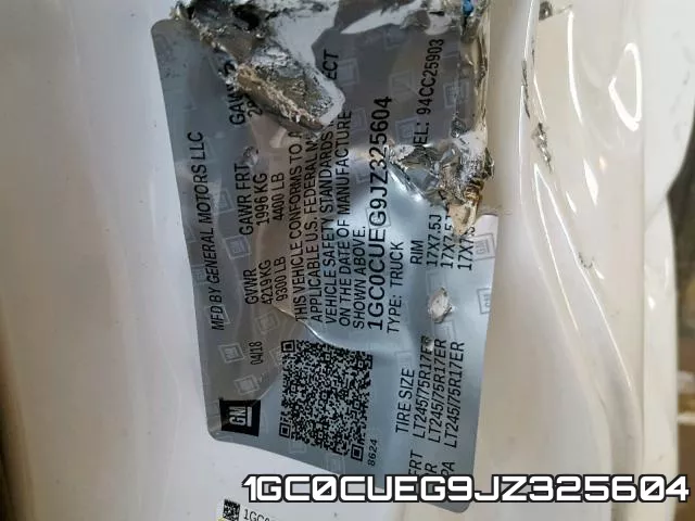 1GC0CUEG9JZ325604 фото 2