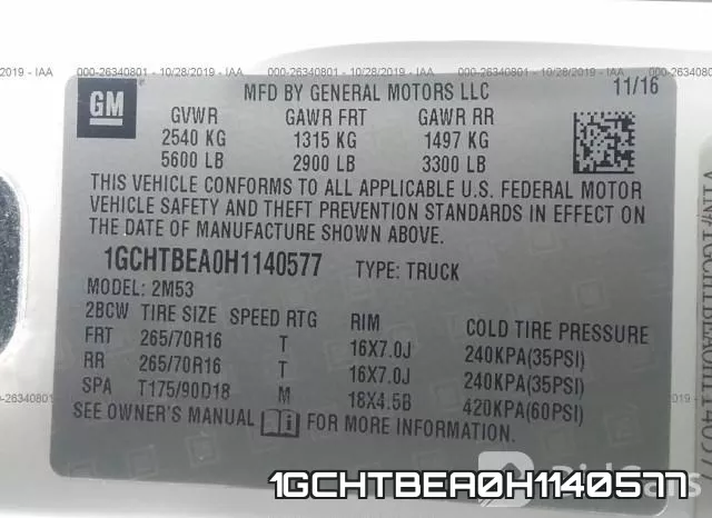 1GCHTBEA0H1140577 фото 10