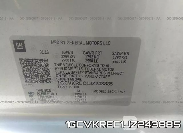 1GCVKREC1JZ243885 фото 10