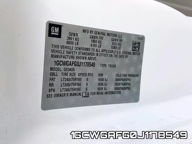 1GCWGAFG0J1178549 фото 2