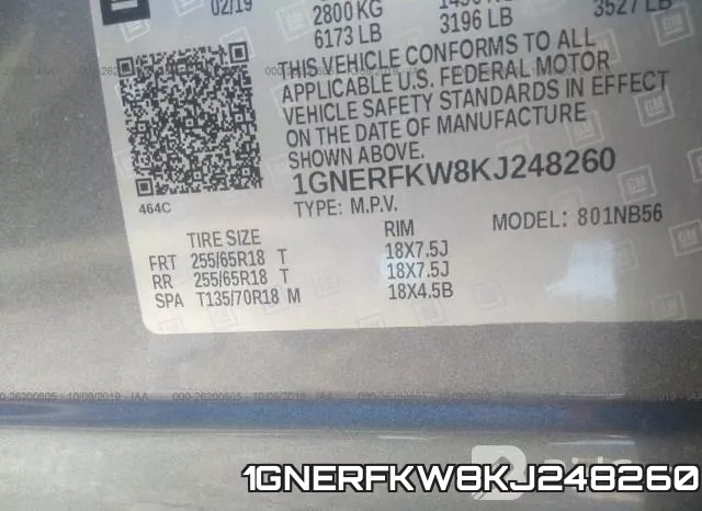 1GNERFKW8KJ248260 фото 10