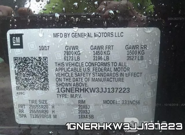 1GNERHKW3JJ137223 фото 10