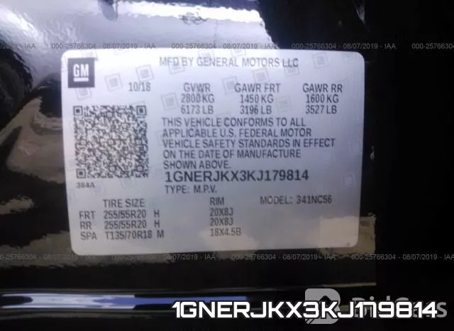 1GNERJKX3KJ179814 фото 10