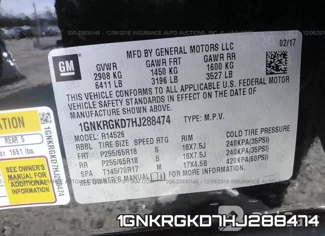 1GNKRGKD7HJ288474 фото 10
