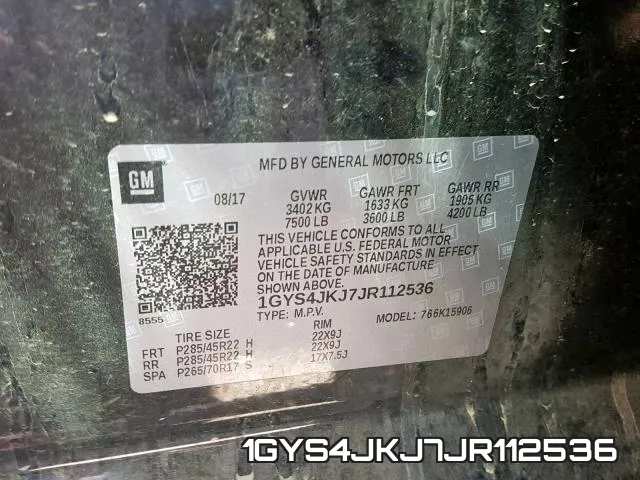 1GYS4JKJ7JR112536 фото 2