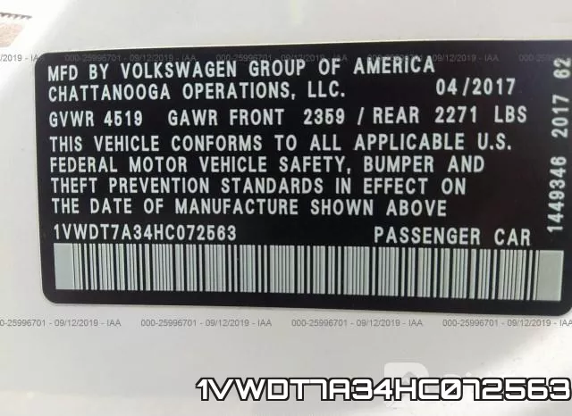 1VWDT7A34HC072563 фото 10