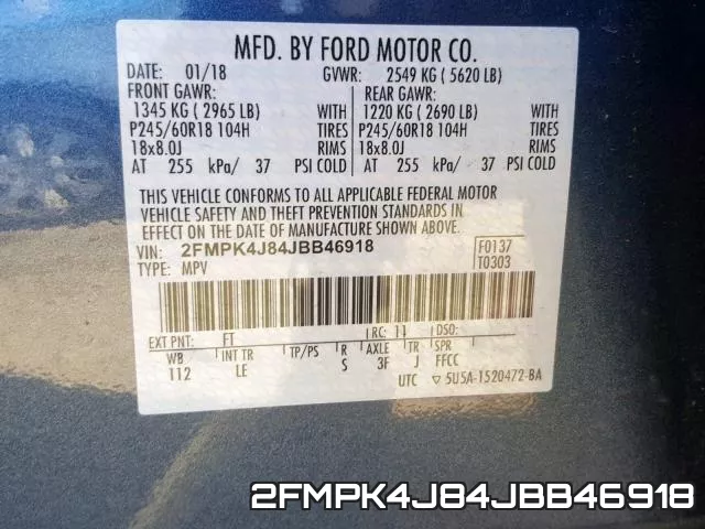 2FMPK4J84JBB46918 фото 2