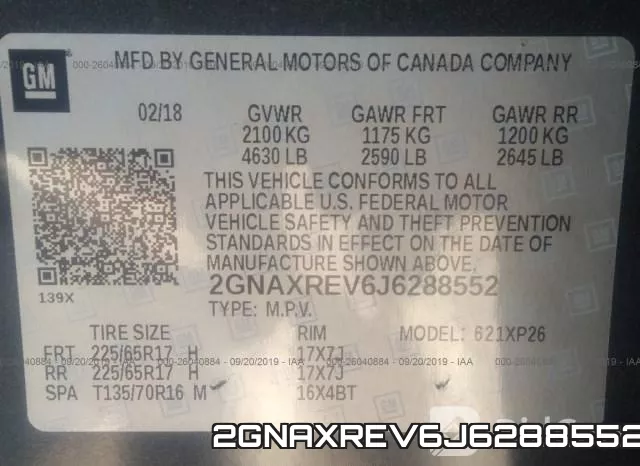 2GNAXREV6J6288552 фото 9