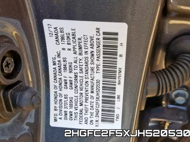 2HGFC2F5XJH520530 фото 2