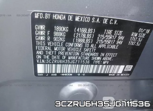 3CZRU6H35JG711536 фото 10