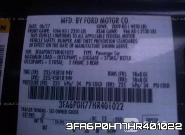 3FA6P0H77HR401022 фото 10