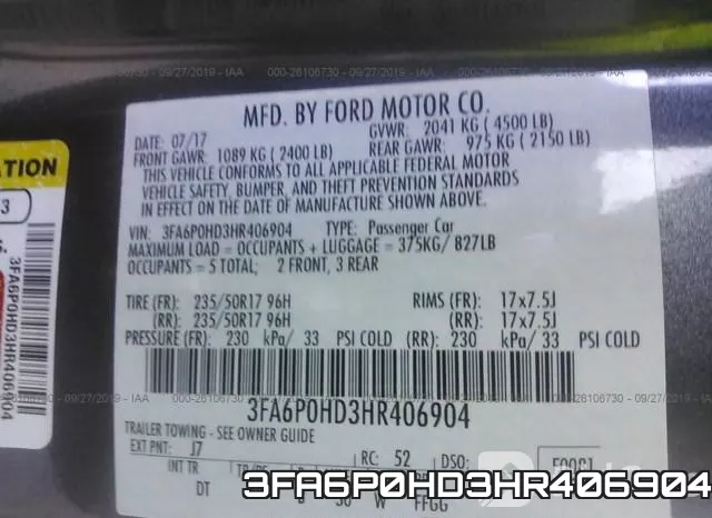 3FA6P0HD3HR406904 фото 9