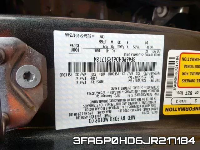 3FA6P0HD6JR217184 фото 2