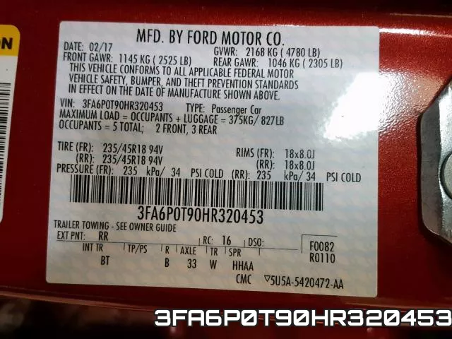 3FA6P0T90HR320453 фото 2