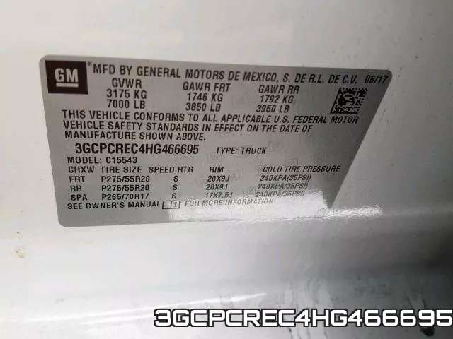 3GCPCREC4HG466695 фото 2
