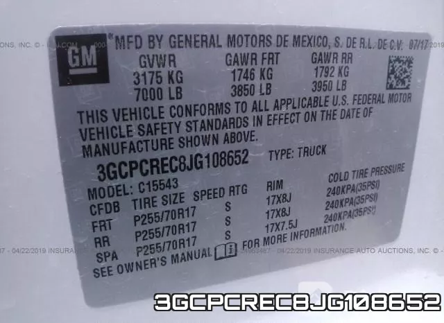 3GCPCREC8JG108652 фото 10