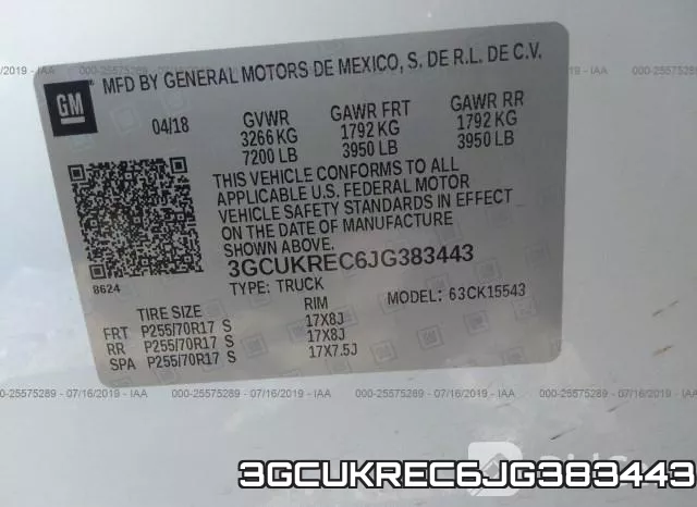 3GCUKREC6JG383443 фото 10