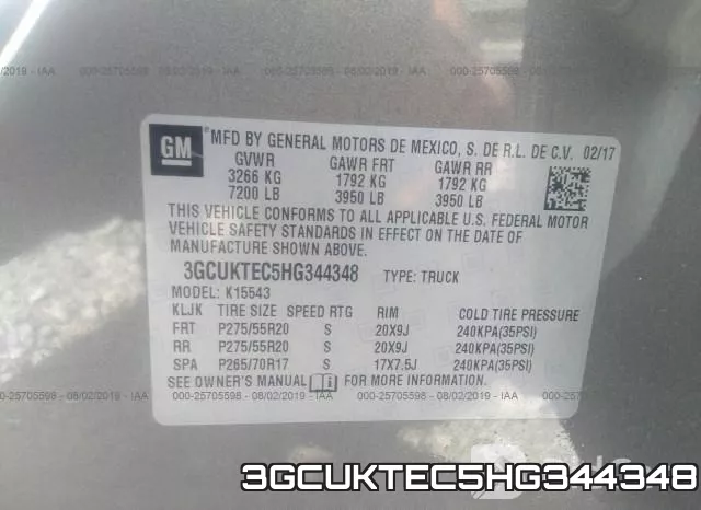 3GCUKTEC5HG344348 фото 10