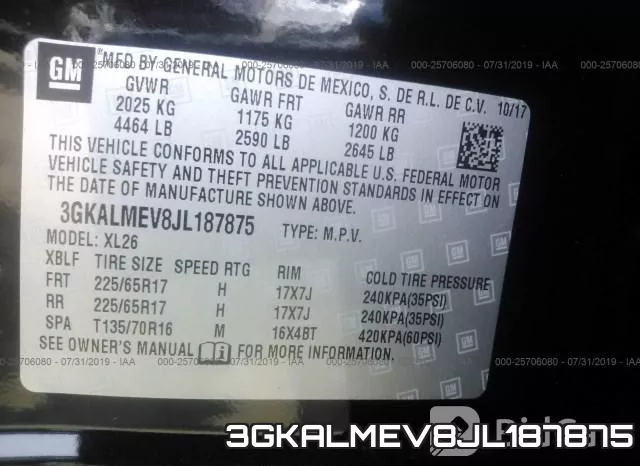 3GKALMEV8JL187875 фото 10