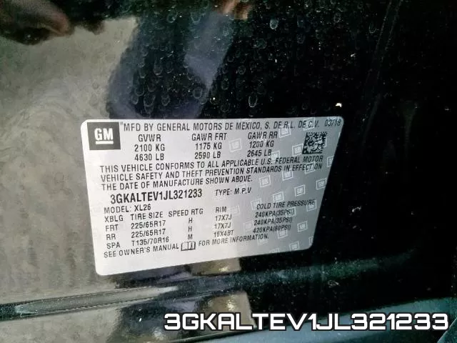 3GKALTEV1JL321233 фото 2