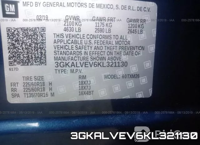 3GKALVEV6KL321130 фото 10