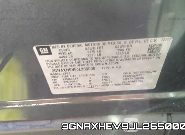 3GNAXHEV9JL265000 фото 10