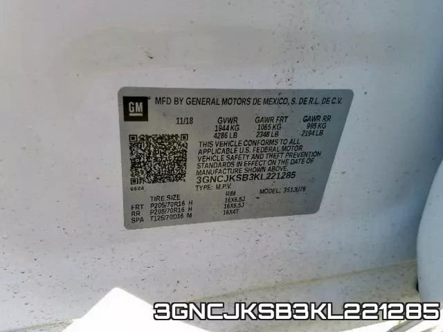 3GNCJKSB3KL221285 фото 2