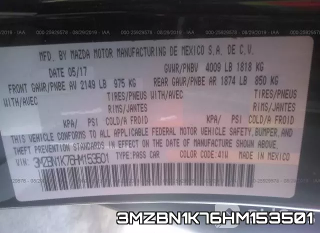 3MZBN1K76HM153501 фото 10