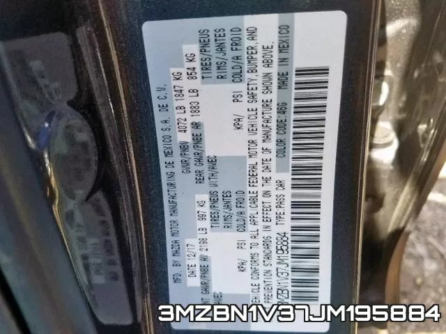 3MZBN1V37JM195884 фото 2