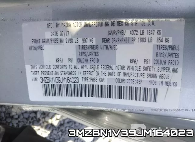 3MZBN1V39JM164023 фото 10