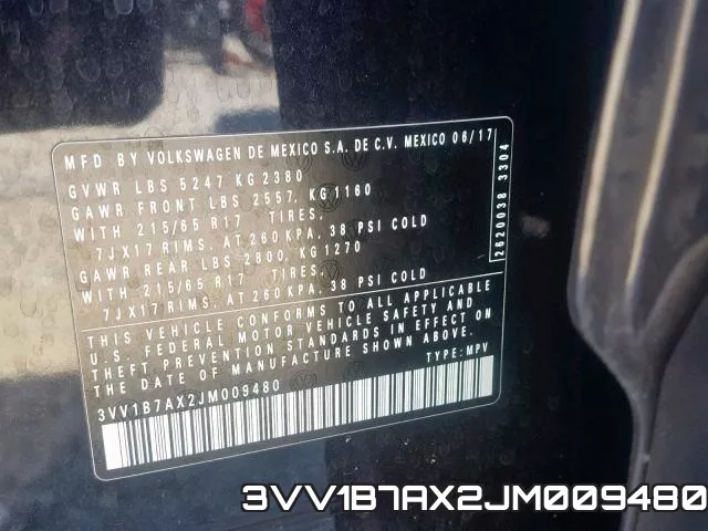 3VV1B7AX2JM009480 фото 2