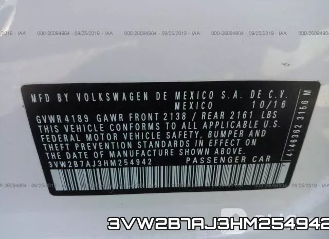3VW2B7AJ3HM254942 фото 10