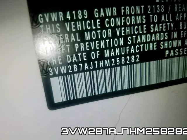 3VW2B7AJ7HM258282 фото 2