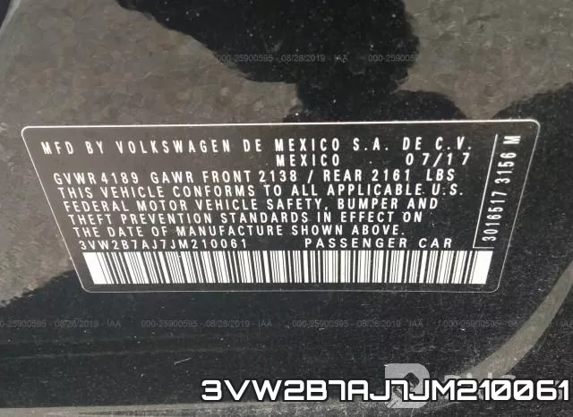 3VW2B7AJ7JM210061 фото 9