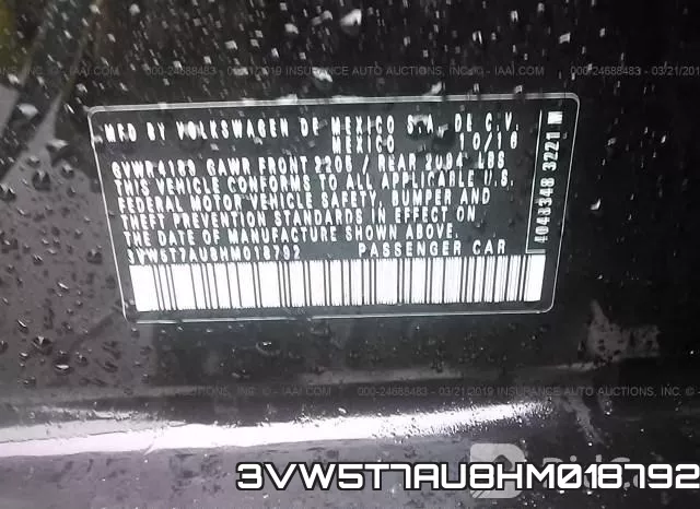3VW5T7AU8HM018792 фото 10