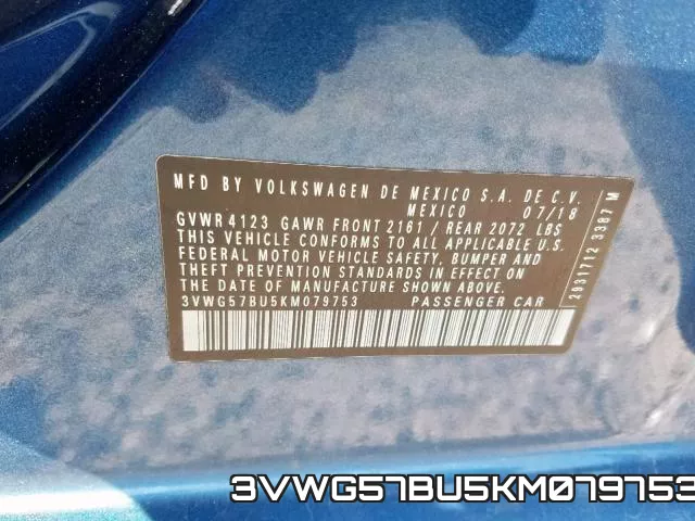3VWG57BU5KM079753 фото 2