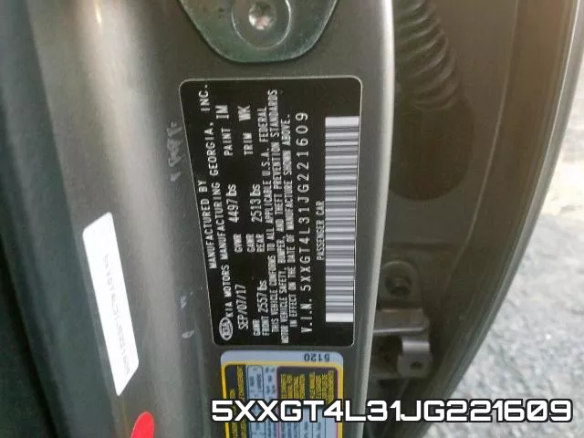 5XXGT4L31JG221609 фото 2