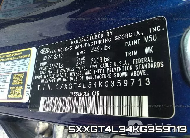 5XXGT4L34KG359713 фото 10