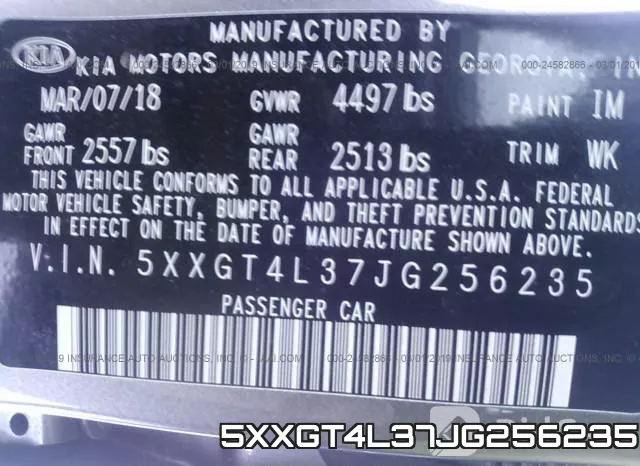 5XXGT4L37JG256235 фото 10