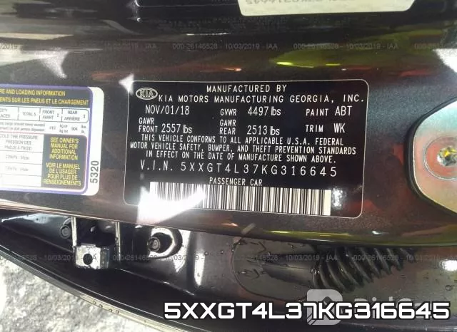 5XXGT4L37KG316645 фото 10