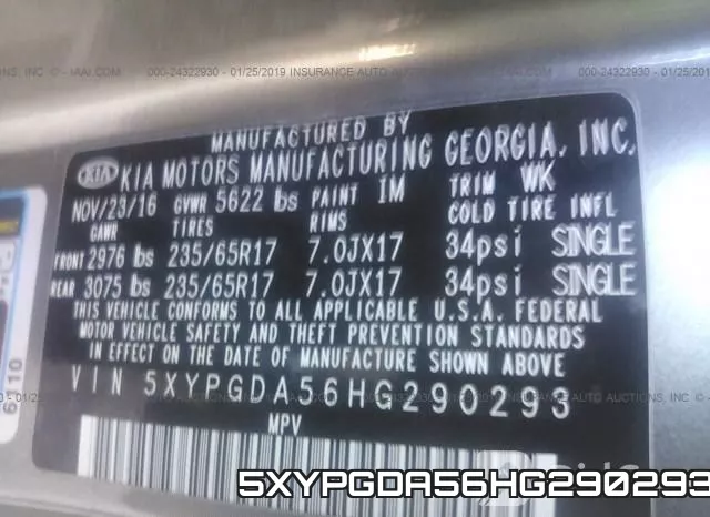 5XYPGDA56HG290293 фото 10