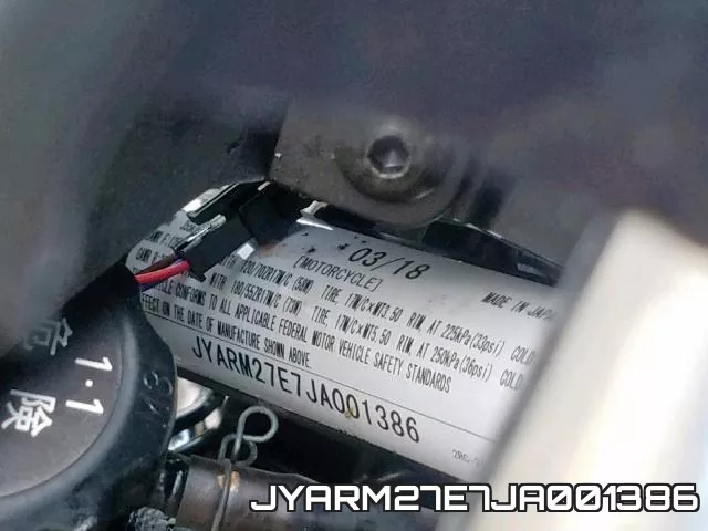 JYARM27E7JA001386 фото 2