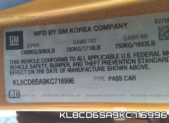 KL8CD6SA9KC716996 фото 10