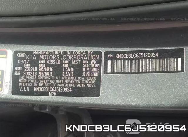 KNDCB3LC6J5120954 фото 10