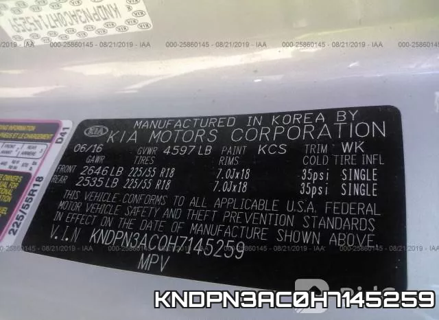 KNDPN3AC0H7145259 фото 10