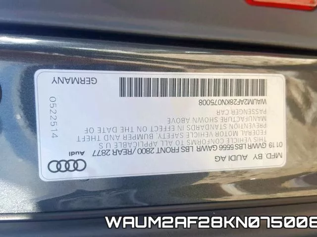 WAUM2AF28KN075008 фото 2