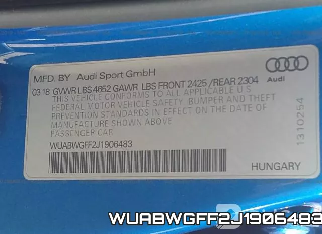 WUABWGFF2J1906483 фото 10