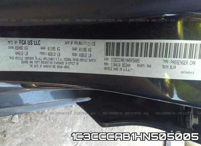 1C3CCCAB1HN505005 фото 10