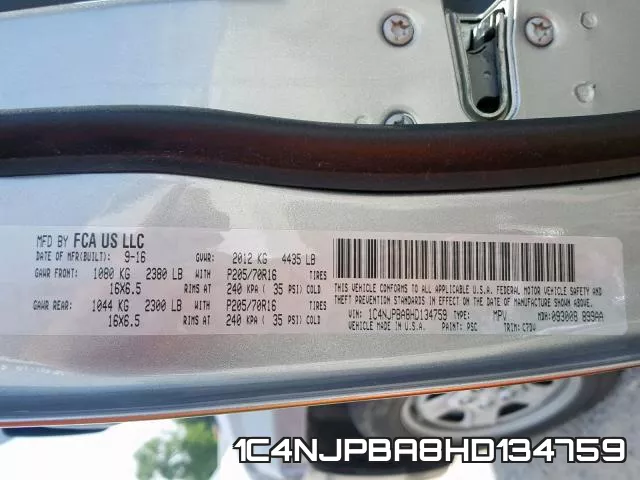 1C4NJPBA8HD134759 фото 2
